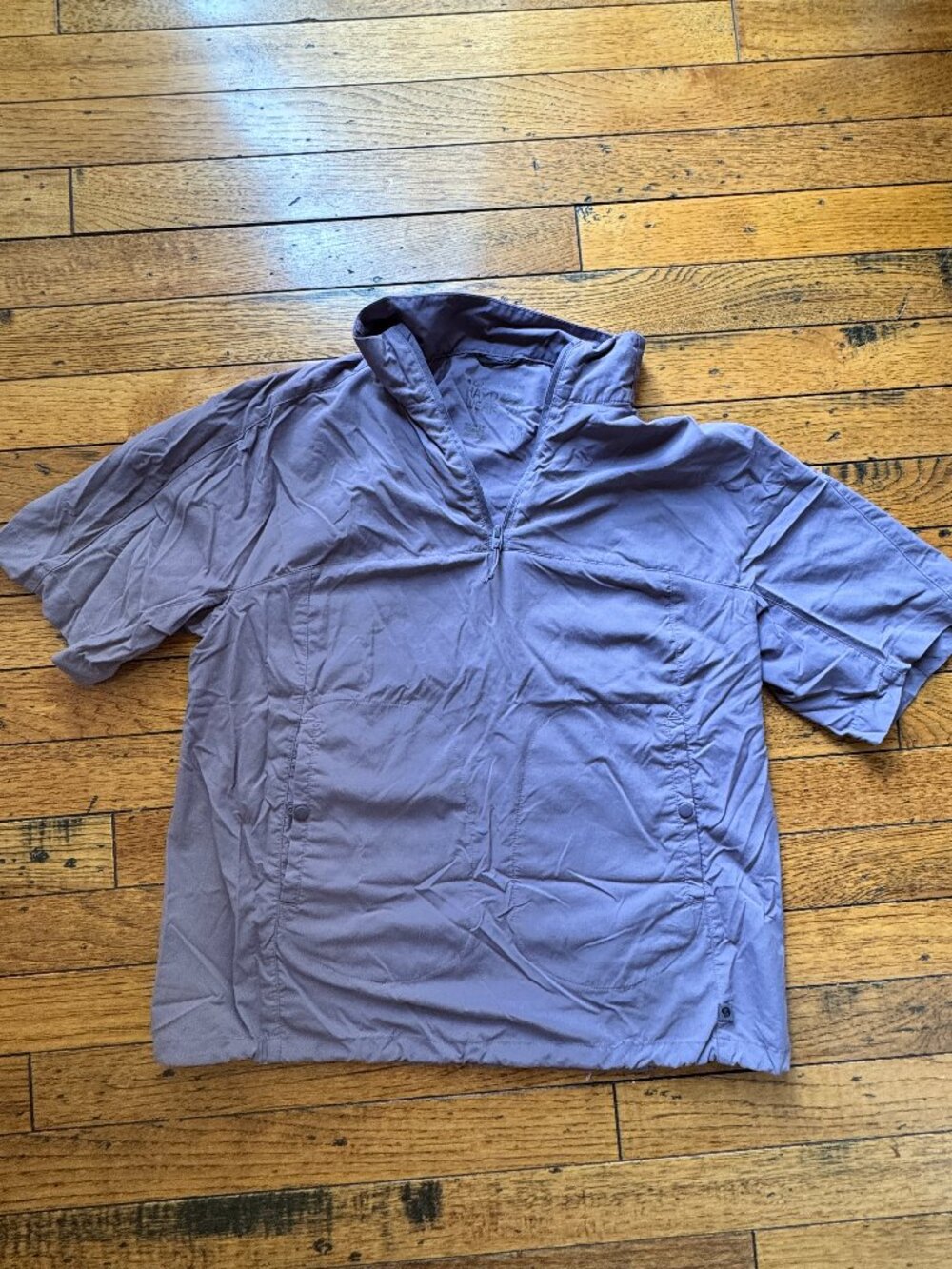 Mountain Hardwear Half Zip Travel Shirt Women's XS Purple/Gray